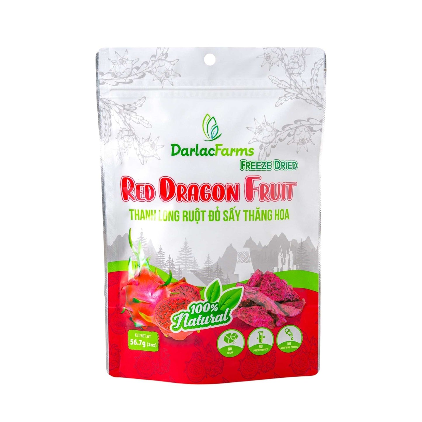 Freeze-dried dragon fruit, 100% natural fruit