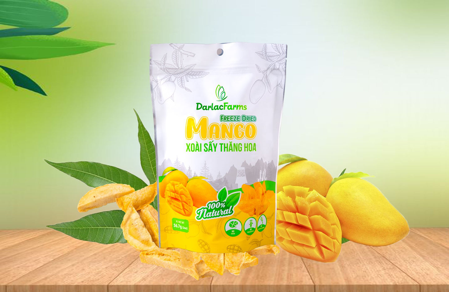 Freeze Dried Mango – Natural, Sugar-Free Snack from Vietnam (56.7g)